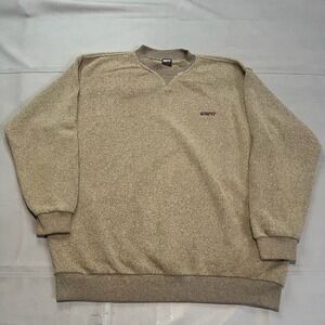 VTG Y2K ESPN Men Football Sweatshirt Tan Minimal Earthtone Y2K 2XL Sport-4698